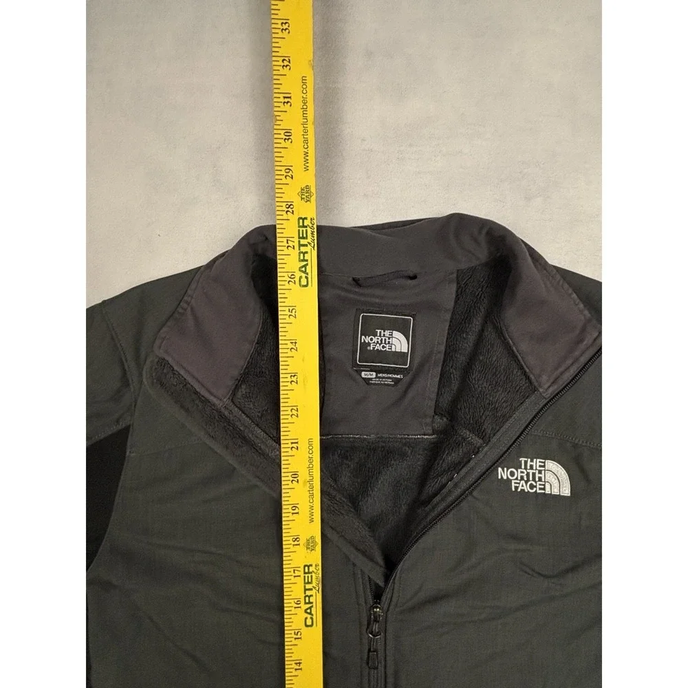 The North Face Denali Fleece Jacket Mens M Gray Black Full Zip Pullover TCN1 F13